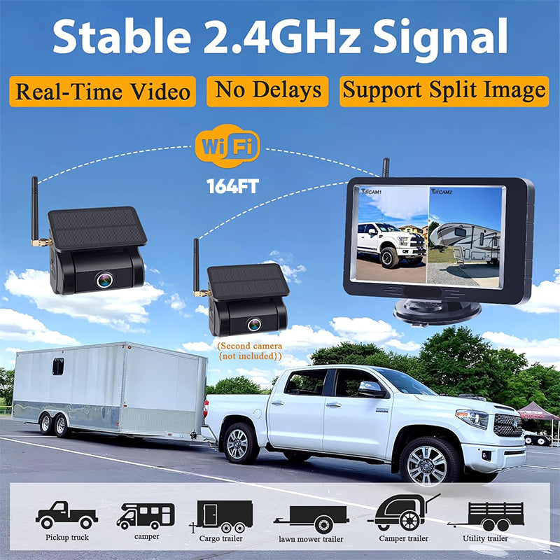 Magnetic Solar Wireless Backup Camera
