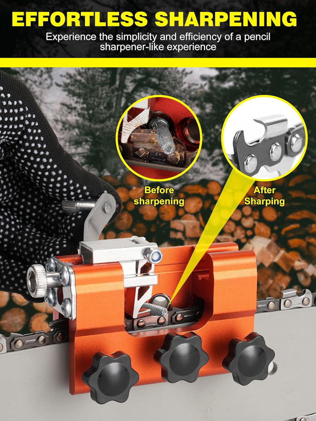 Multipurpose Portable Chain Saw Blade Sharpener