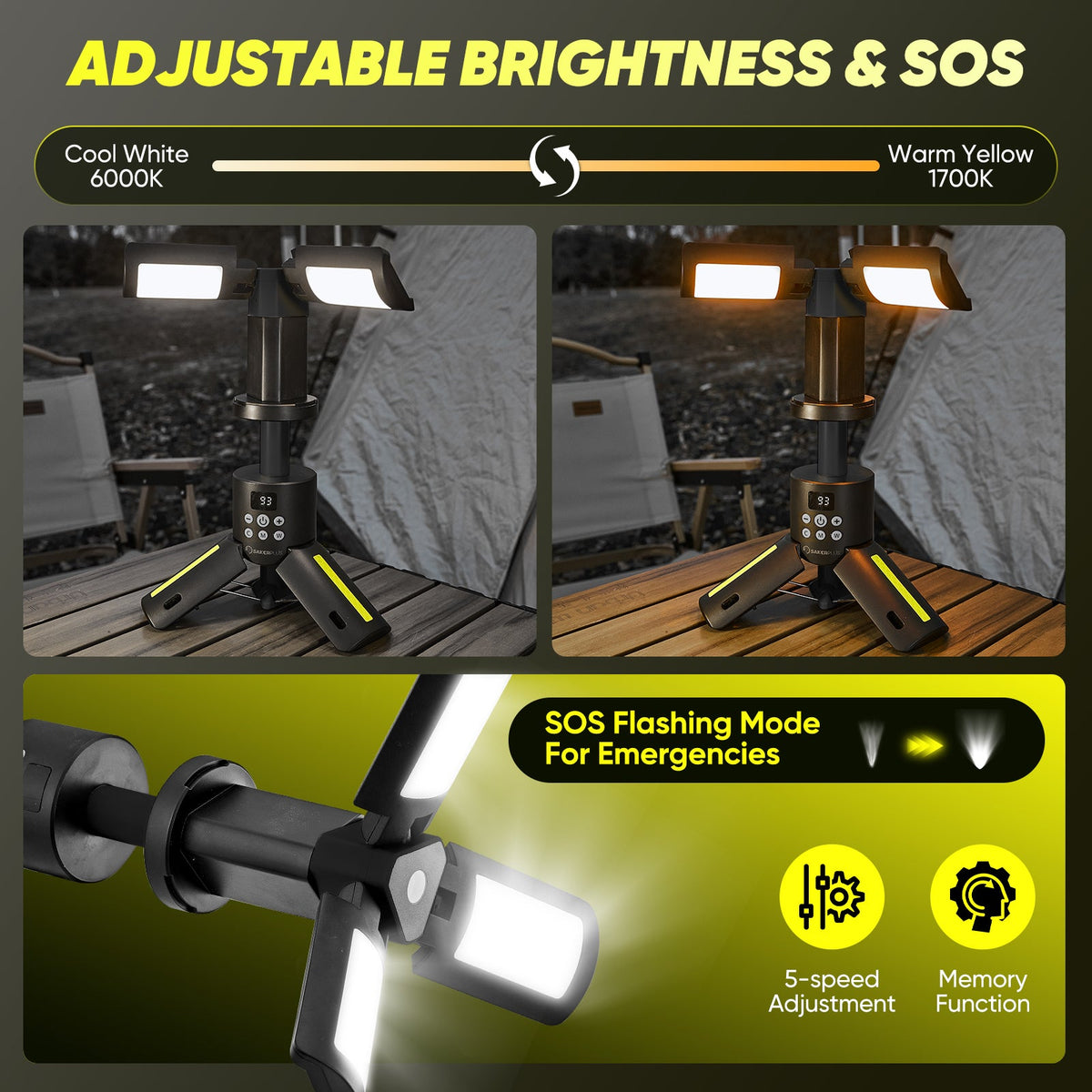 Telescopic Camping Lights with Stand