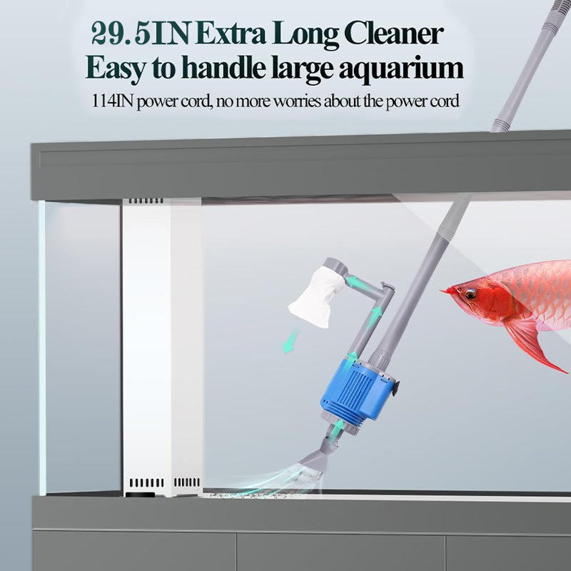 Electric Aquarium Gravel Cleaner with Filter