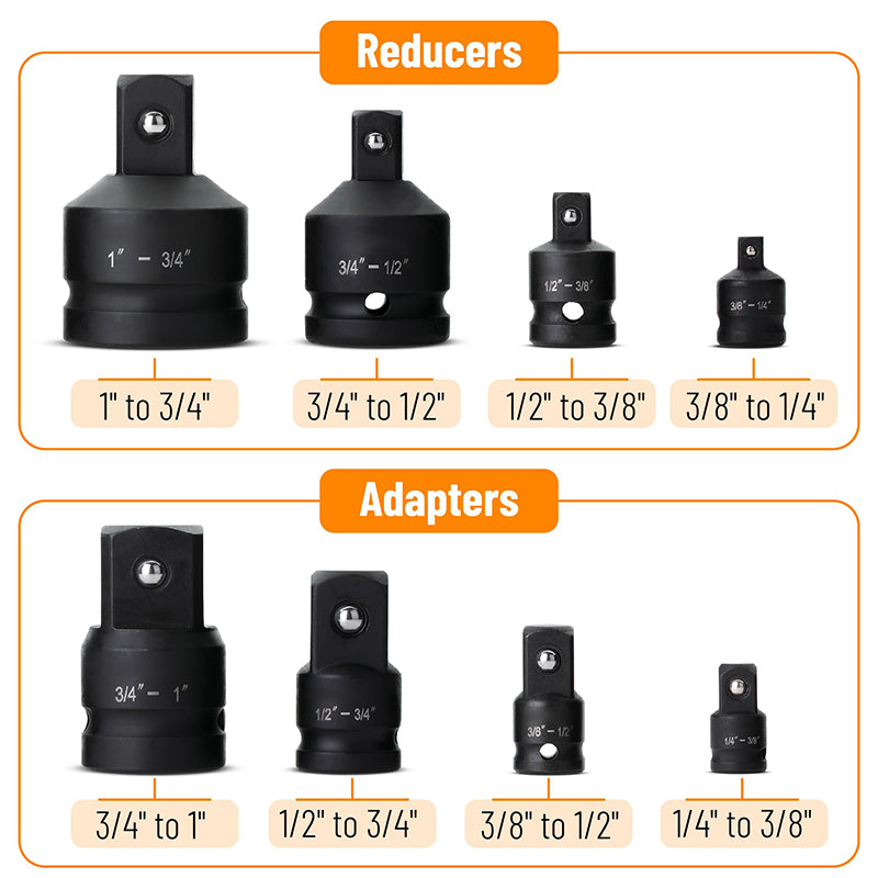 Impact Socket Adapter And Reducer Set