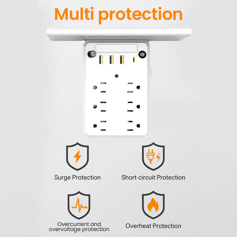 Multi-plug outlet with night light