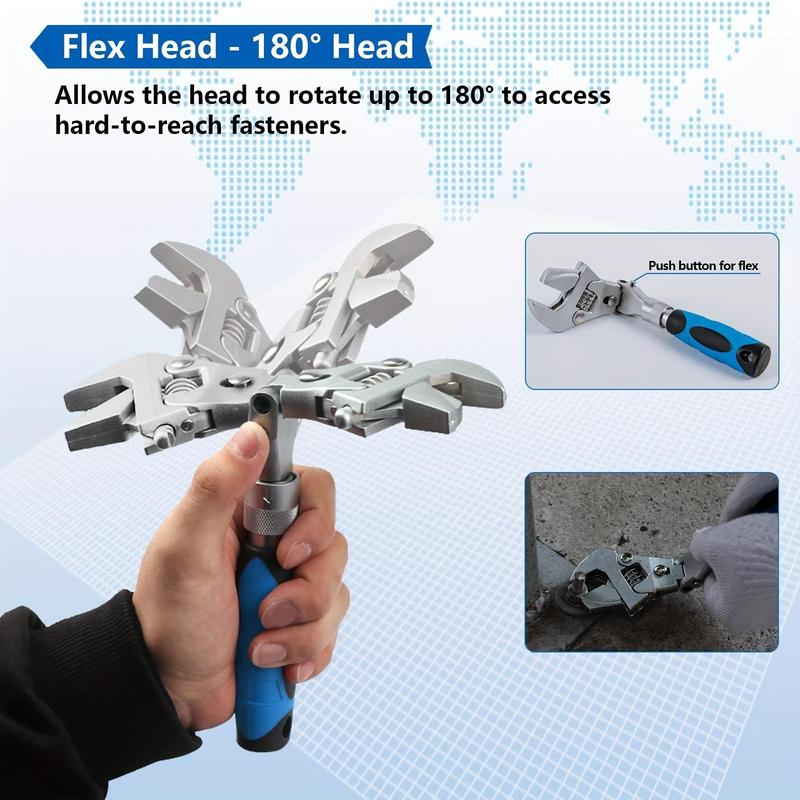 5-In-1 Adjustable Ratchet Wrench