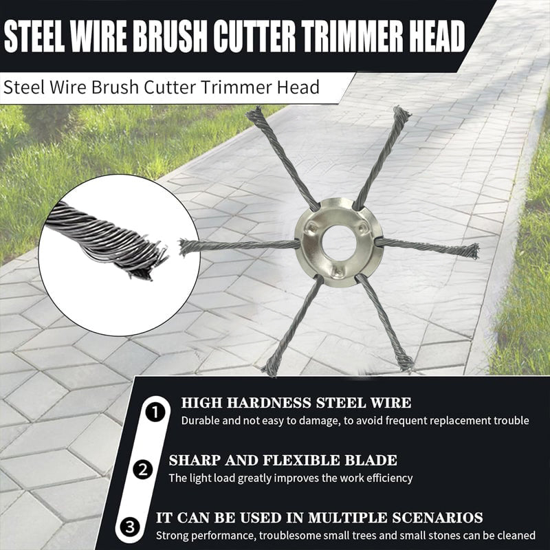 6 inch Steel Wire Brush Cutter Trimmer Head