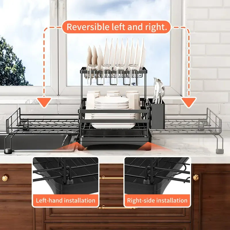 Foldable Over Sink Dish Drying Rack