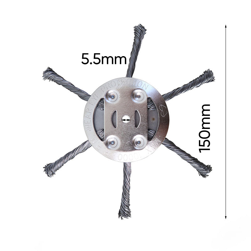 6 inch Steel Wire Brush Cutter Trimmer Head