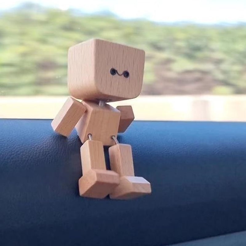 Shaking Wooden Man Figurine