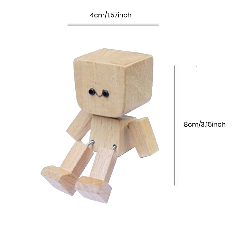 Shaking Wooden Man Figurine