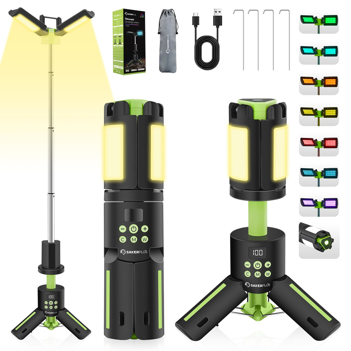 Telescopic Camping Lights with Stand
